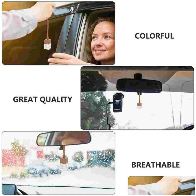 car air freshener 12 pcs hanging perfume pendant bottle automobile ornament empty