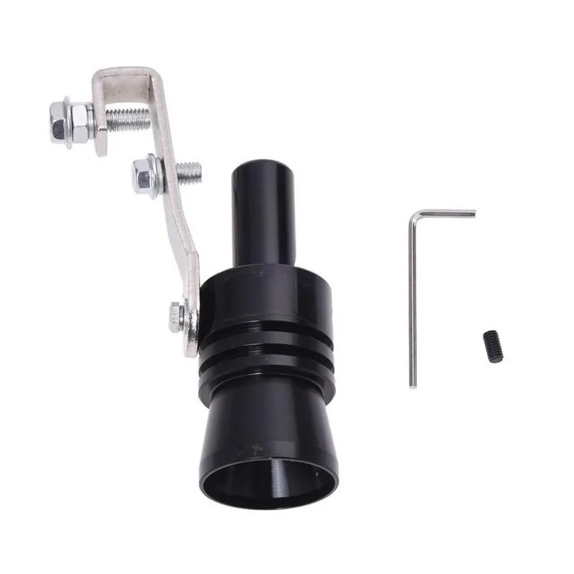 aluminum turbo sound whistle exhaust pipe tailpipe bov blowoff valve simulator black size xl motorcycle system