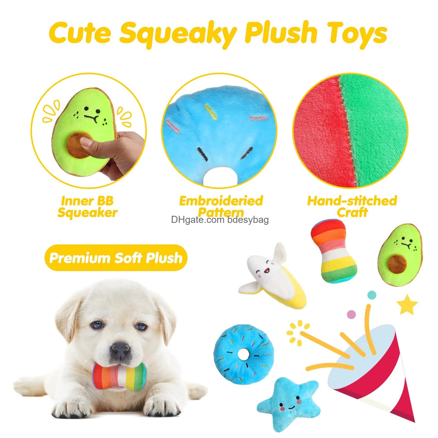 luxury dog chew toys for puppy cute small dog toys with ropes puppy chew toys treat ball and squeaky puppy toys for teething