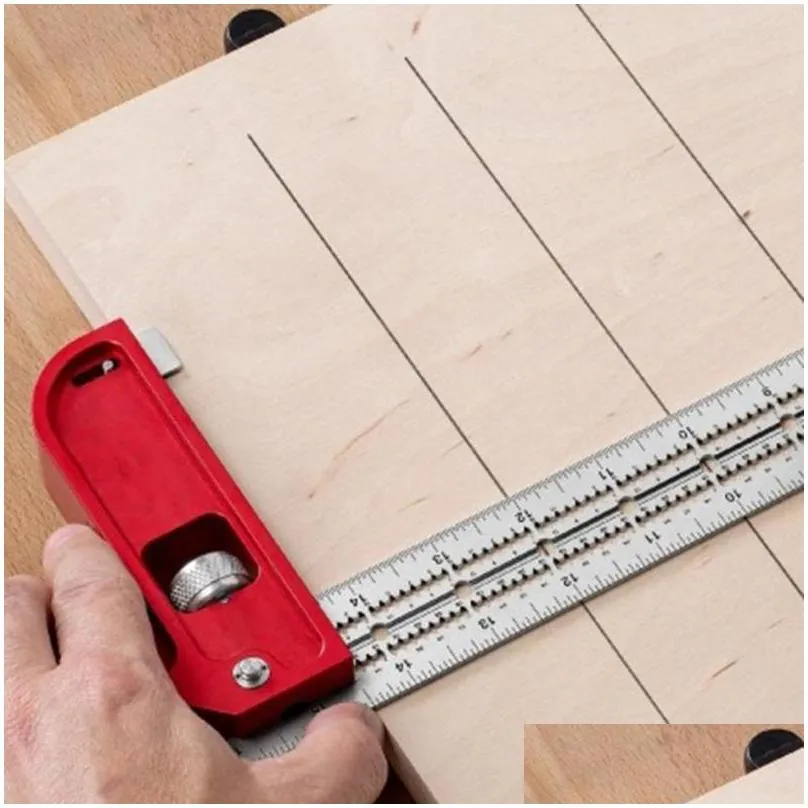 professional hand tool sets scalable ruler for woodpecker tools ttype hole stainless scribing marking line gauge carpenter measuring