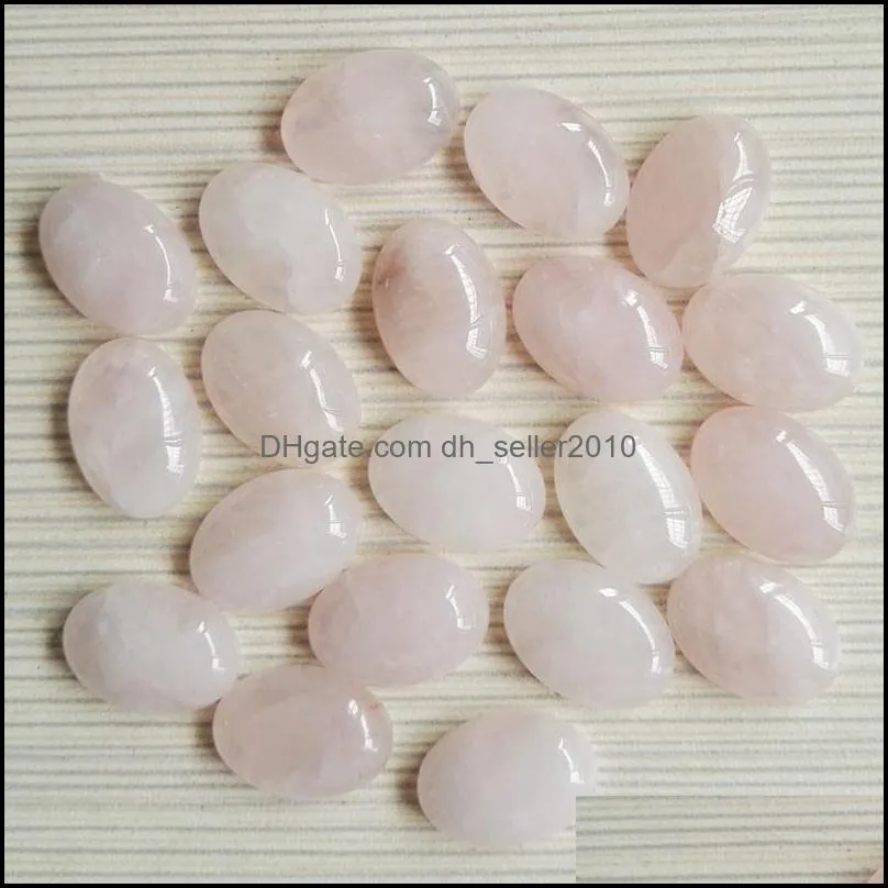 13x18mm natural stone oval cabochon loose beads rose quartz turquoise stones face for reiki healing crystal ornamen dhseller2010