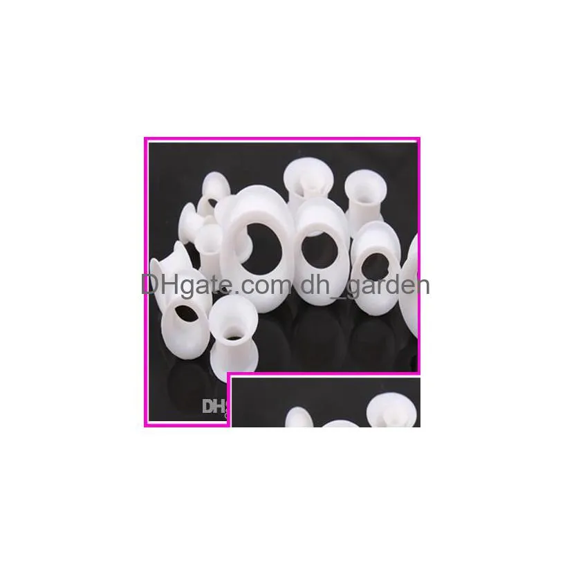 mix 425mm 48pcs/lot double flare silicone ear plug flesh tunnel gauges piercing earring expander traugs body jewelry