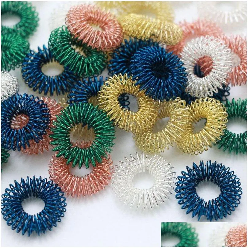 spiky sensory ring fidget toy for finger massage hand acupressure massager stress relief circulation rings 0225