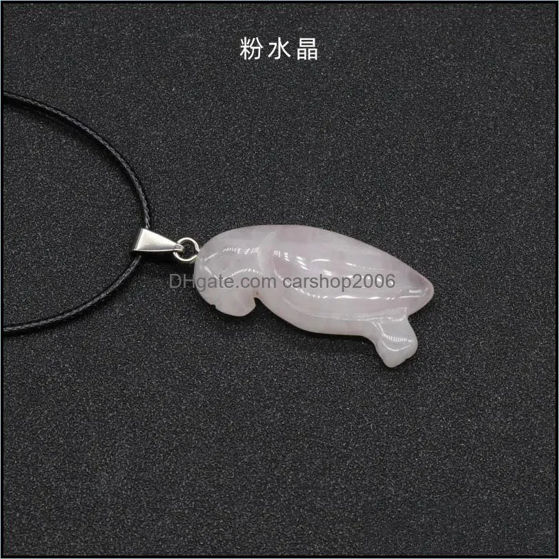 natural crystal semiprecious stone bird shape pendant necklace rose lots quartz healing crystals rope chain collar carshop2006