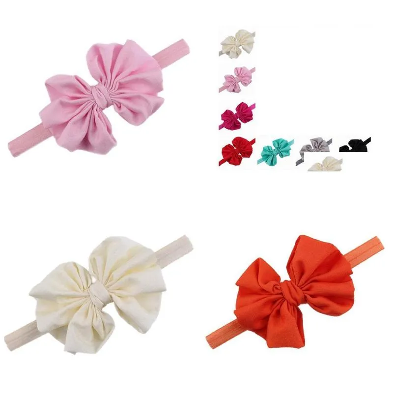 baby chiffon headbands for girls fashion hair bows kids boutique hair accessories children elastic hair bands bowknot head bands