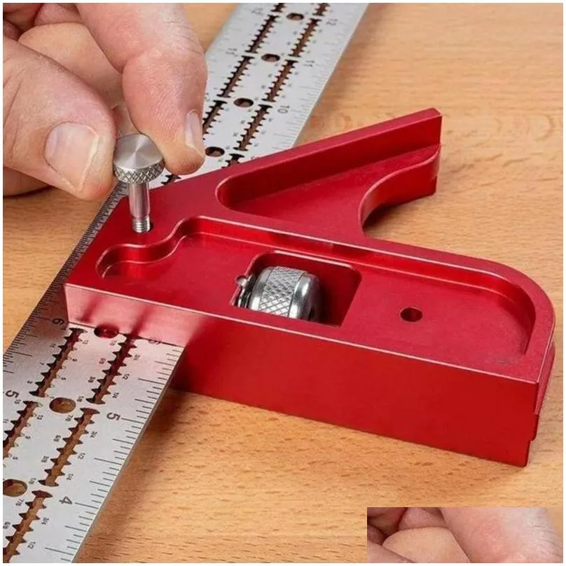professional hand tool sets scalable ruler for woodpecker tools ttype hole stainless scribing marking line gauge carpenter measuring