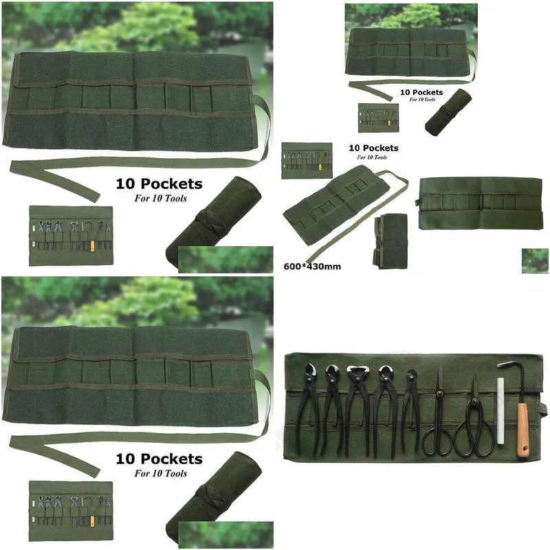 professional hand tool sets japanese bonsai tools storage package roll bag 600x430mm canvas set case twel889