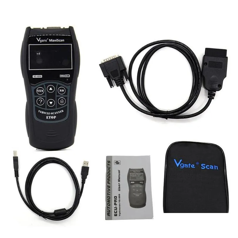 2020 vs890 obd2 code universal vgate vs890 diagnostic scanner multilanguage auto scan tool vgate maxiscan vs890 shipping1