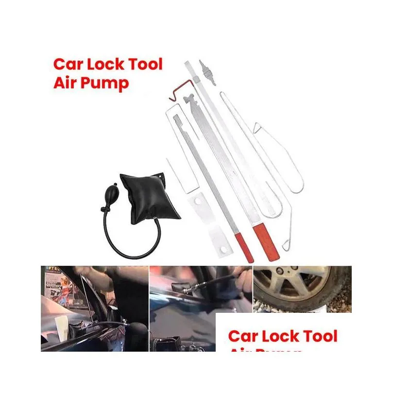 inflatable pump car vehicle door key lock out emergency open unlock portable tool kitaddair lockout set accessories