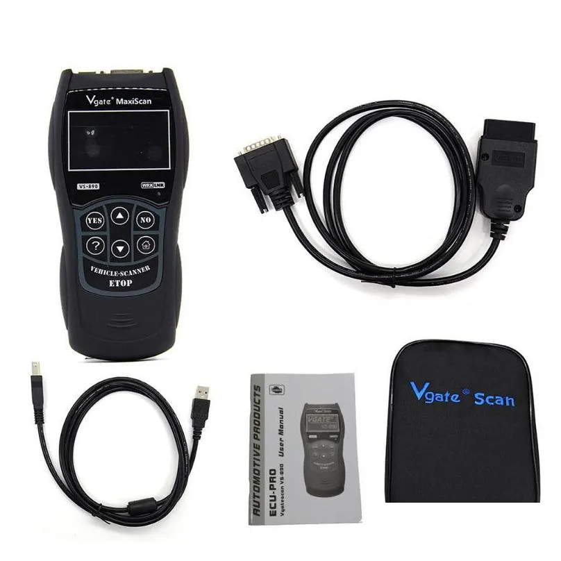 2020 vs890 obd2 code universal vgate vs890 diagnostic scanner multilanguage auto scan tool vgate maxiscan vs890 shipping1