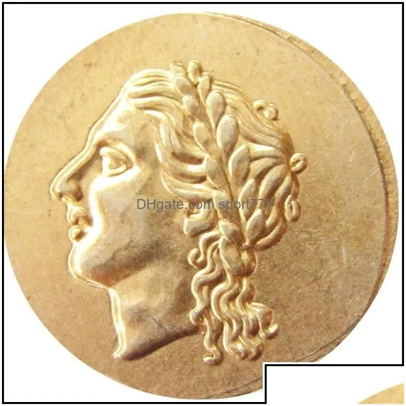 Arts And Crafts G30Syracuse Sicily 310Bc Authentic Ancient Greek Electrum Coin Drop Delivery Home Garden Dh6Gk