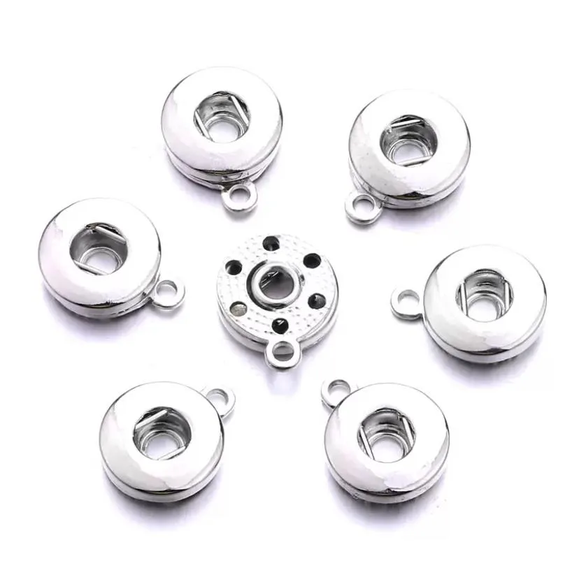 silver plated 12mm 18mm snap button necklace necklace for women ginger snaps buttons jewelry