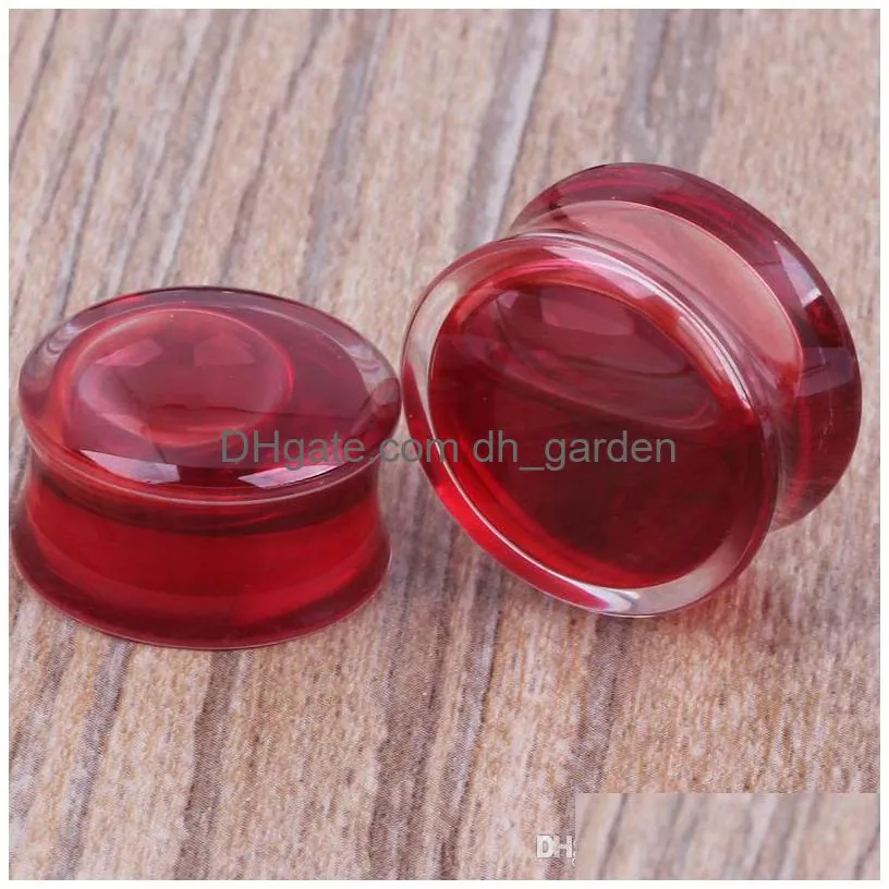 f86 new come liquid red blood ear piercing 60pcs mix 616mm body jewelry piercing ear plug jewelry