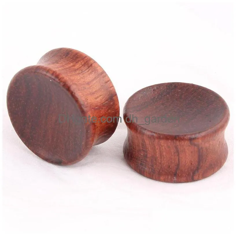 body jewelry tiger wood concave ear plug mix 622mm 36pcs cheap sales piercing tunnel and plugs gauges