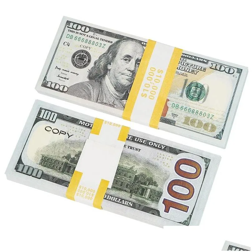 prop money faux billet copy money paper festive party toys party usa 20 50 100 fake dollar euro movie banknote for kids christmas gifts or video