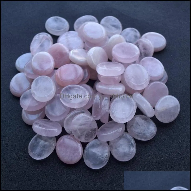 25x30mm worry stone thumb gemstone natural rose quartz healing crystal therapy reiki treatment spiritual minerals massage palm yydhhome