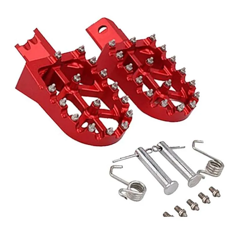 pedals motocross footrest footpegs motorcycle foot pegs aluminium wide