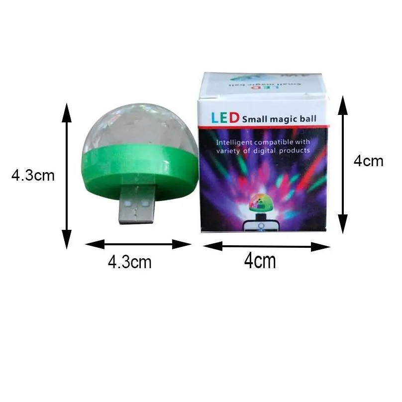 car usb led party lights stage effect karaoke atmosphere lamp 4w 5v portable disco ball colorful laser dj disco light music
