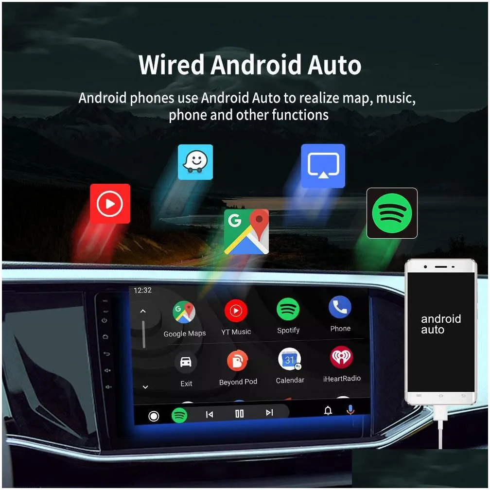 wireless carplay adapter wireless android auto dongle for modify android screen car ariplay smart link ios14