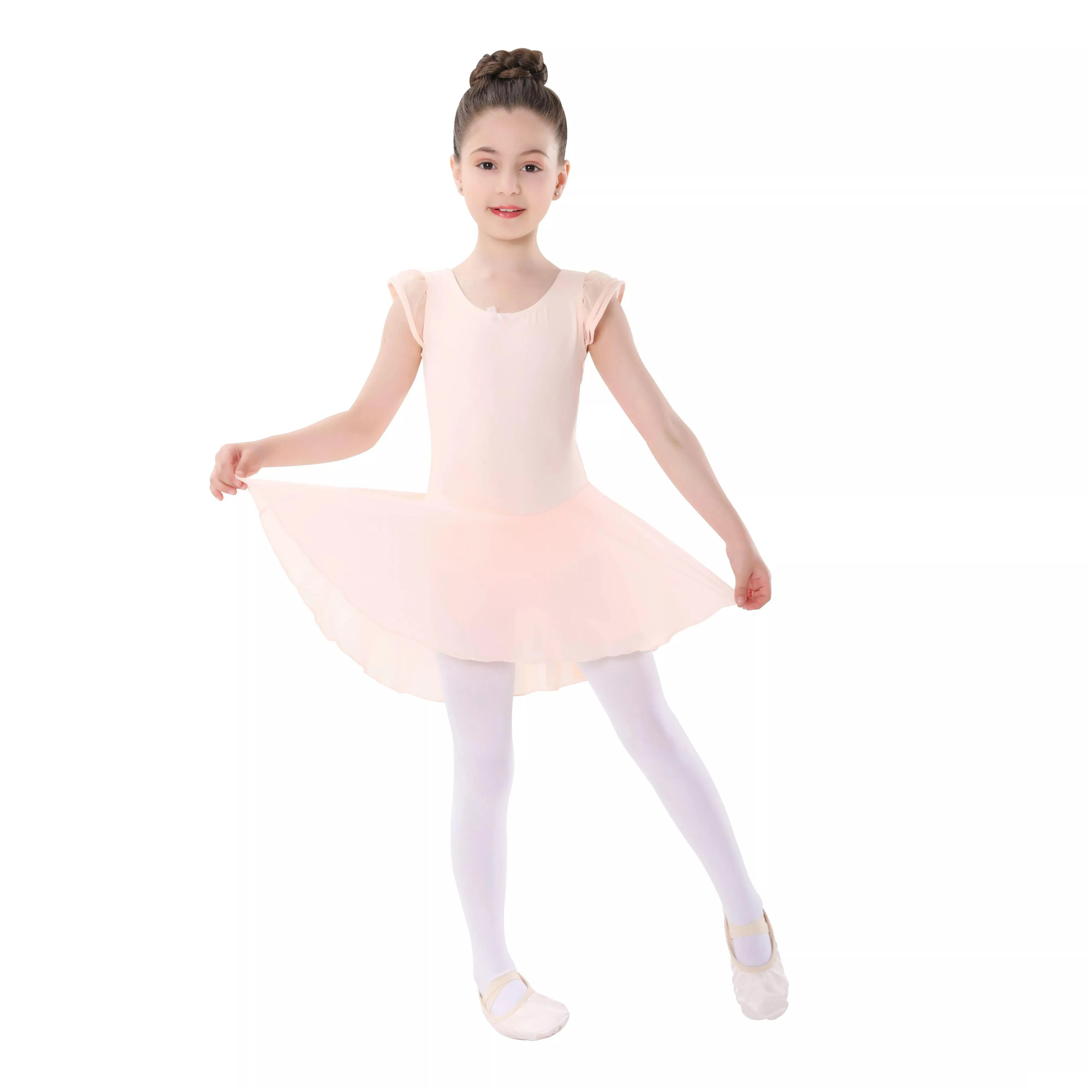 dancewear short sleeve ballet tutu princess dance dress for children