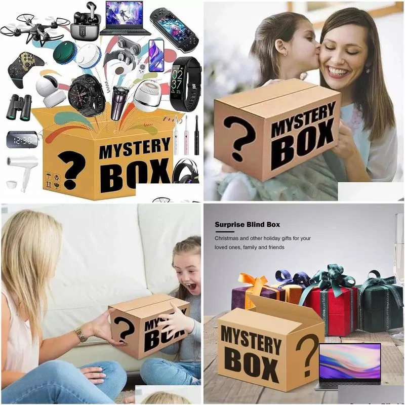 lucky mystery box blind boxes random appliances home item electronic style product such headsets watches fan hair curler surprise gif festive party