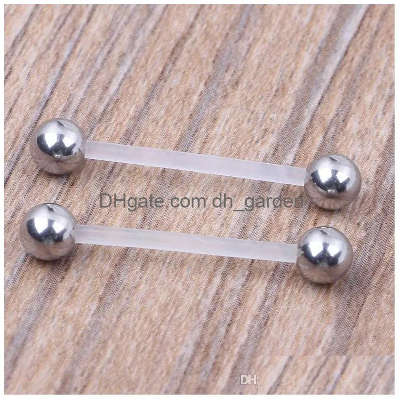 navel belly ring piercing stud jewelry with flexible bar for body jewelry button rings