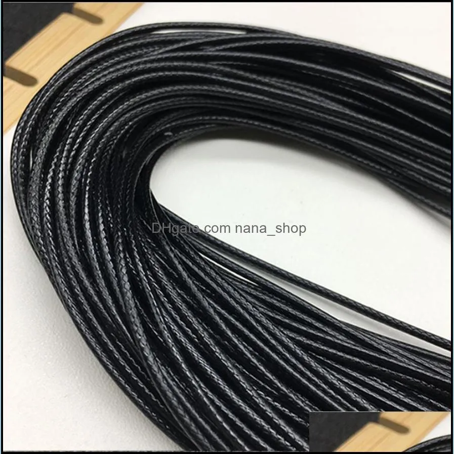 black leather cord 45cm chain necklace black leather rope pendant rope jewelry accessory