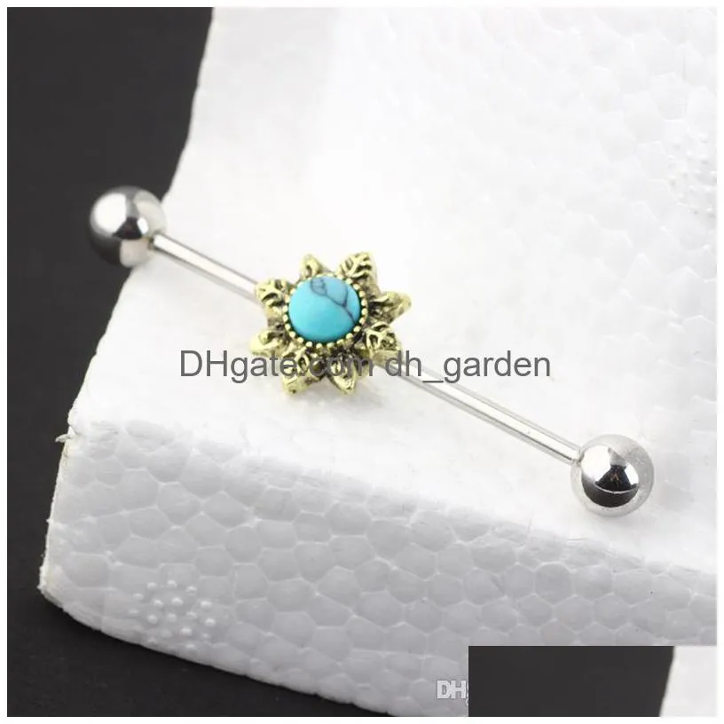 earring piercing mix 3 style 20pcs wholesales ear industrial barbell ring piercing scaffold bar body piercing jewelry