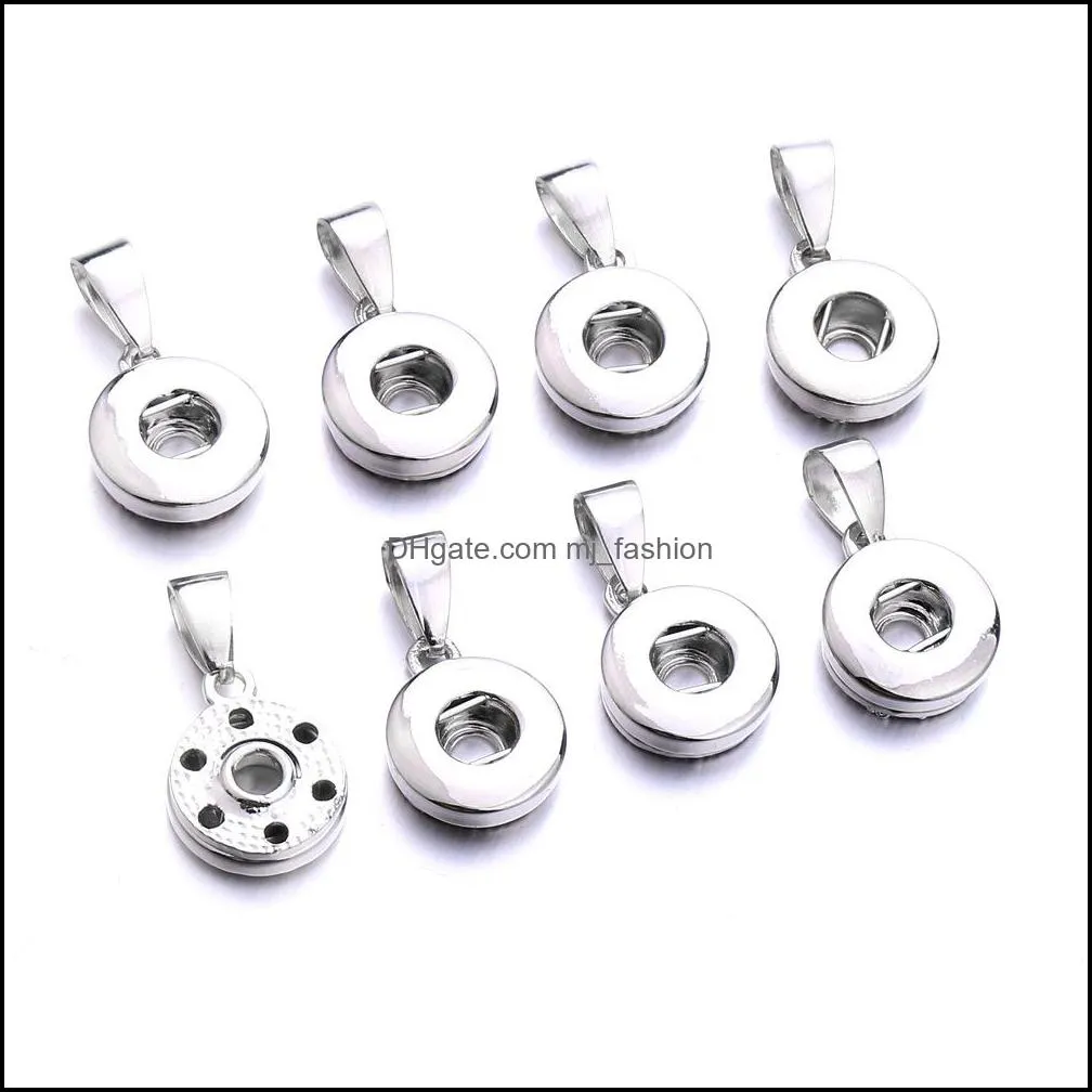 silver plated 12mm 18mm snap button necklace necklace for women ginger snaps buttons jewelry