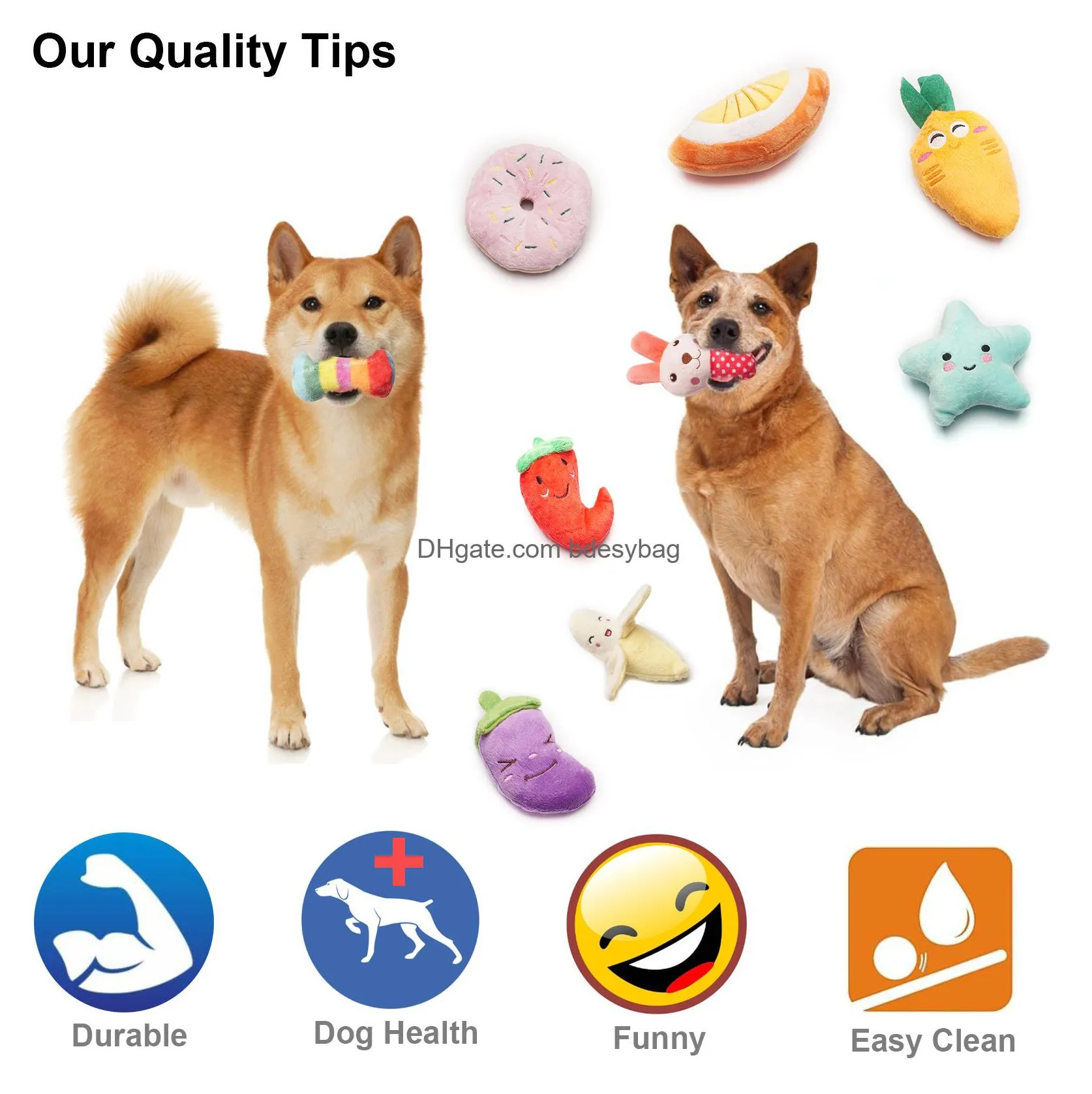 puppy squeaky plush dog toys set for small dogs to bite anytime variety colors categories