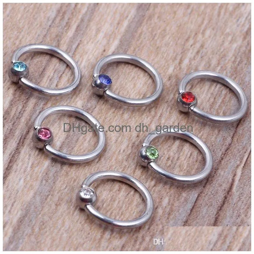 new design circular nose ring n21 steel mix 8 colors 100pcs/lot body piercing jewelry nose hoop ring