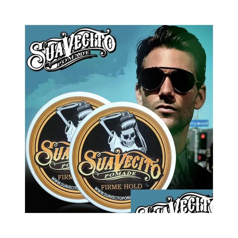 suavecito pomade strong style restoring pomade hair wax skeleton slicked hair oil wax mud keep hair pomade men and women.