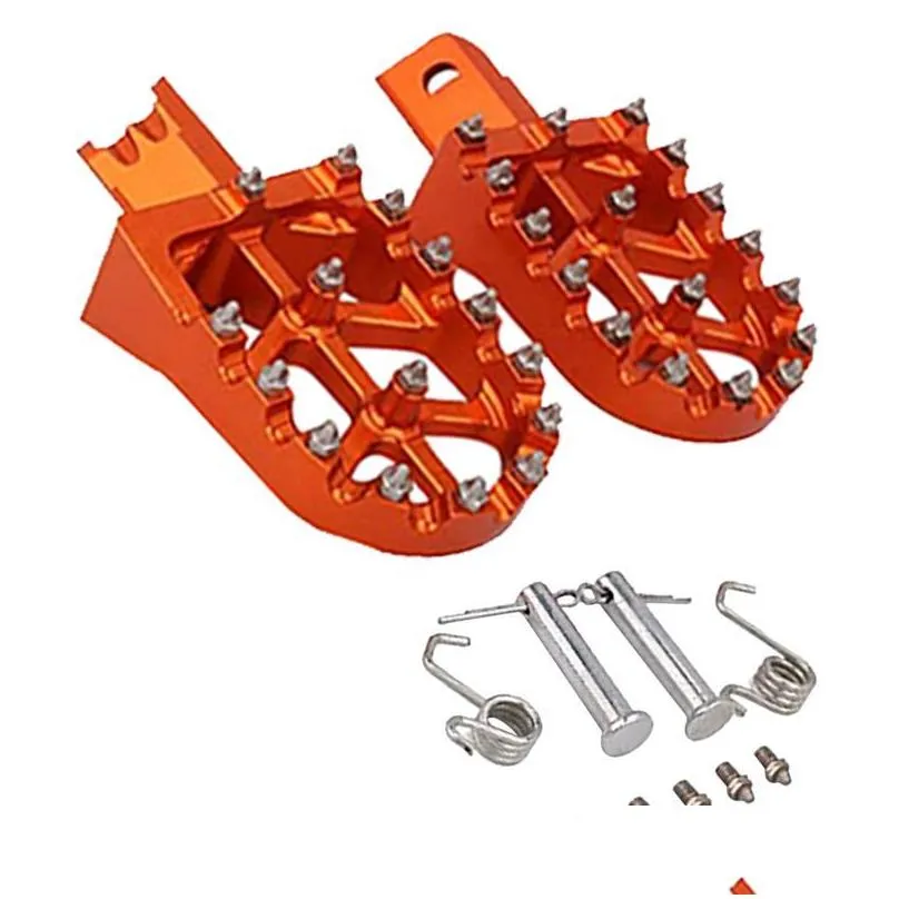 pedals motocross footrest footpegs motorcycle foot pegs aluminium wide