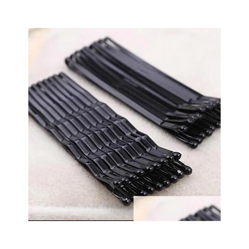 60pcs/lot black plated thin u shape 4.5cm hair bobby pin black metal clips barrette top22