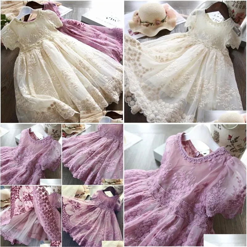 summer girl dress casual baby girls clothes kids dresses for girls lace flower wedding gown children birthday party school wear