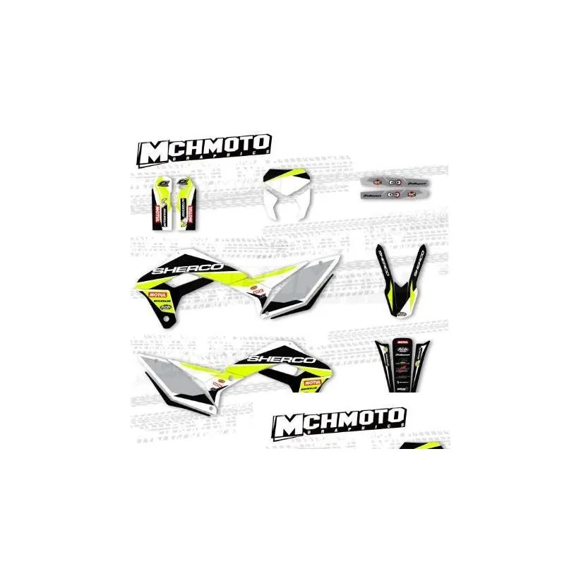 motorcycle stickers mchmfg decal for sherco se sef ser 125 250 300 450 2021 fairing sticker graphics