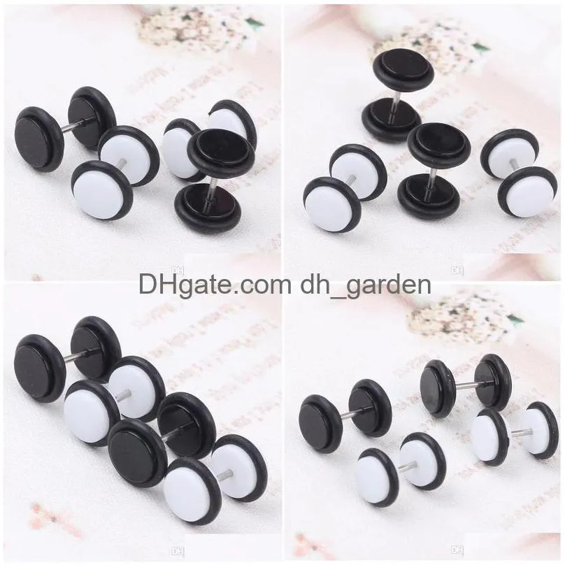 60pcs/lot cheater ear plugs gauges tapers fashion summer style men women fake tunnels body piercing jewelry faux septum rings