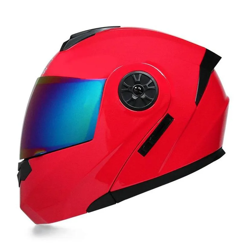 moto casco capacete casque motorbike helmet flip up motorcycle helmet double lens modular motocross full face1
