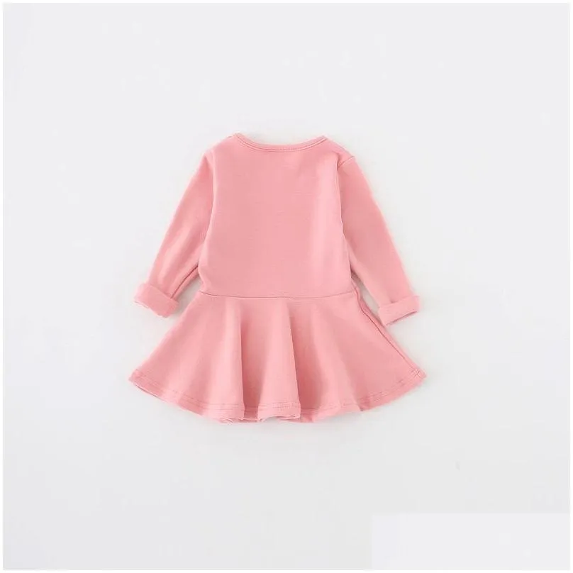 baby girls solid dress 7 design brief candy color long sleeve cotton flounces dress kids clothes girls outfits 9m2t 04