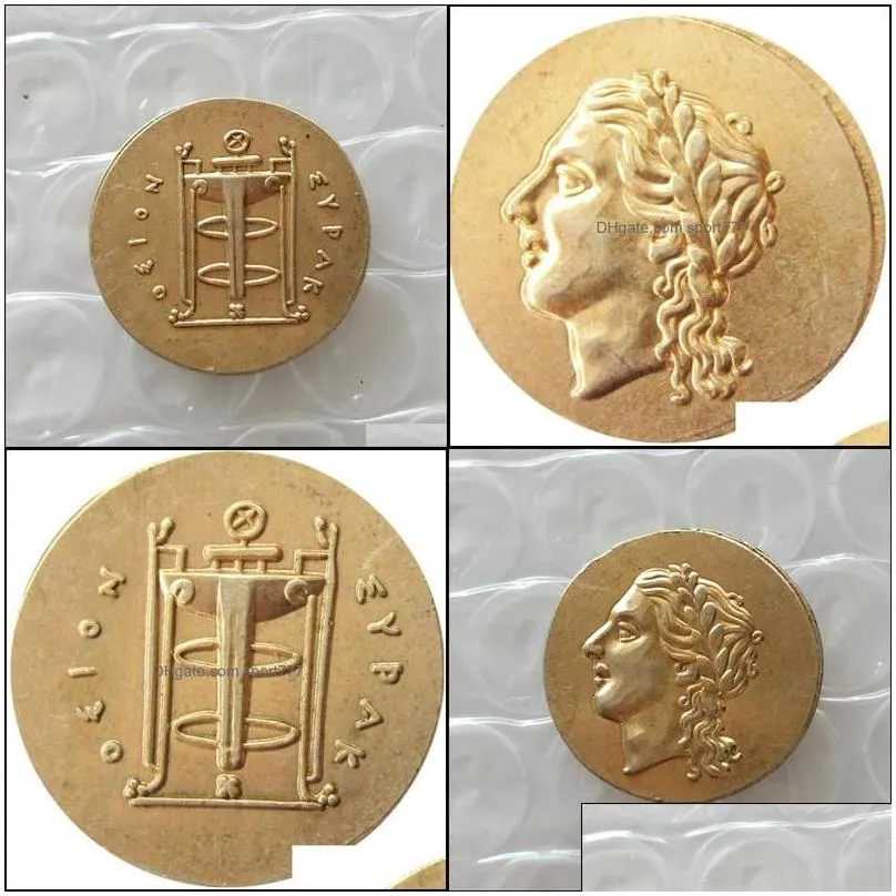 Arts And Crafts G30Syracuse Sicily 310Bc Authentic Ancient Greek Electrum Coin Drop Delivery Home Garden Dh6Gk