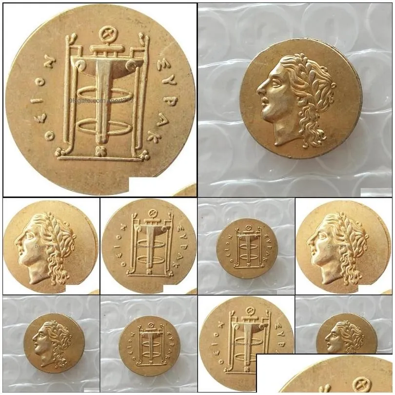 Arts And Crafts G30Syracuse Sicily 310Bc Authentic Ancient Greek Electrum Coin Drop Delivery Home Garden Dh6Gk