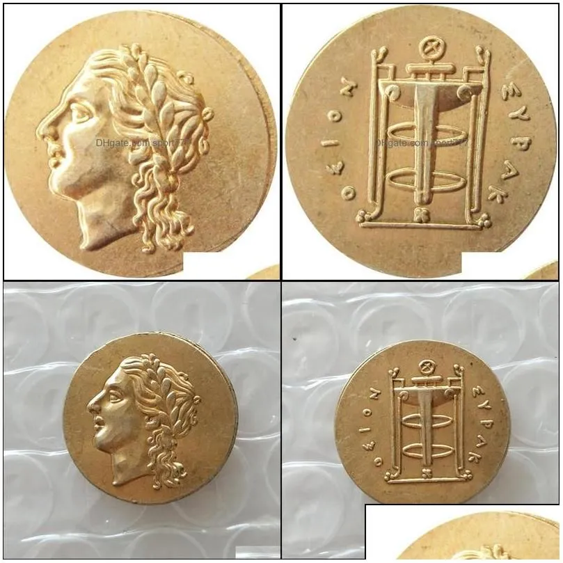 Arts And Crafts G30Syracuse Sicily 310Bc Authentic Ancient Greek Electrum Coin Drop Delivery Home Garden Dh6Gk