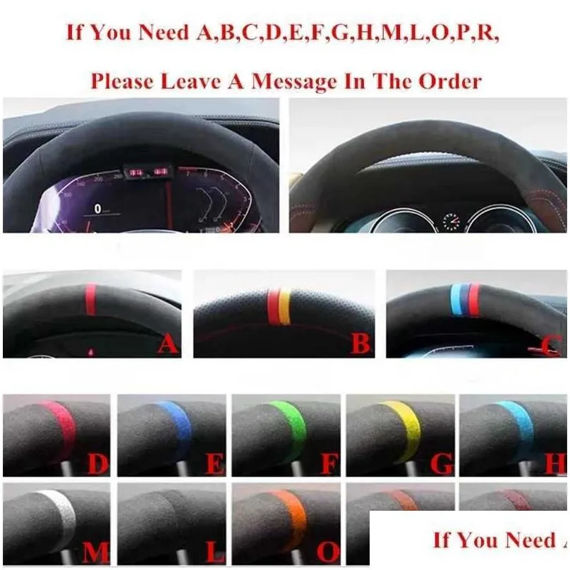 customized car steering wheel cover artificial leather braid antislip for porsche macan cayenne 20152016 car accessories