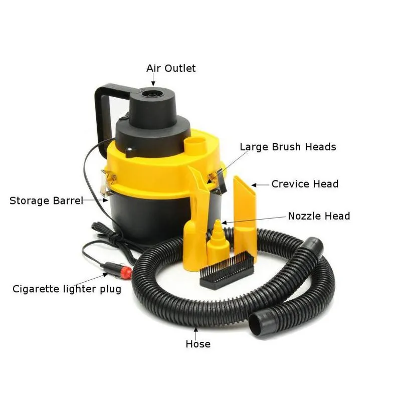 universal vacuum cleaner portable 12v wet dry vac vacuum cleaner inflator turbo hand held fits for car or shop car accessories1