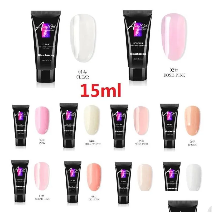 15ml 30ml 60ml crystal extend uv nail gel extension builder led nail art gel lacquer jelly acrylic builder uv nail gel