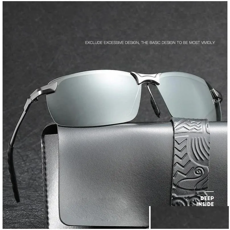 photochromic sunglasses men polarized driving chameleon glasses male change color sun glasses day night vision drivers eyewear