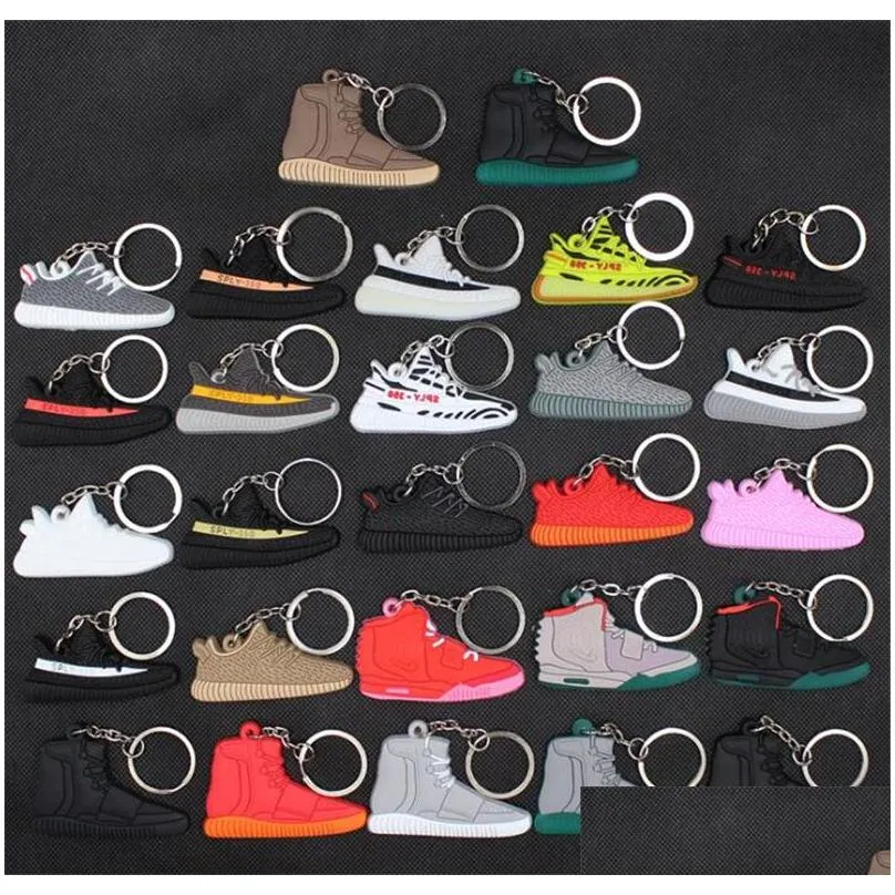 mini silicone sneaker keychain woman men kids key ring gift designer shoes keychains handbag key chain basketball shoes key holder