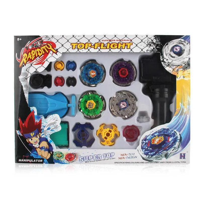 beyblades burst set metal fusion toys with dual launchers hand bayblade spinning tops toy bey blade classic toy childrens gift x0528