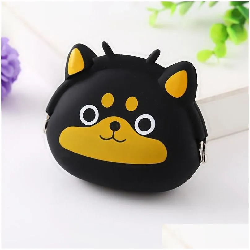 girls mini silicone coin purse animals small change cosmetic wallet women key wallet for children kids gifts
