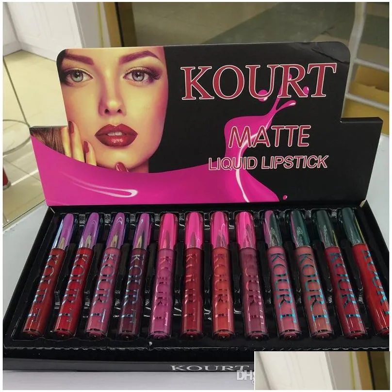 kourt x collection 12 color lipstick lip gloss liquid lipstick 12 colors